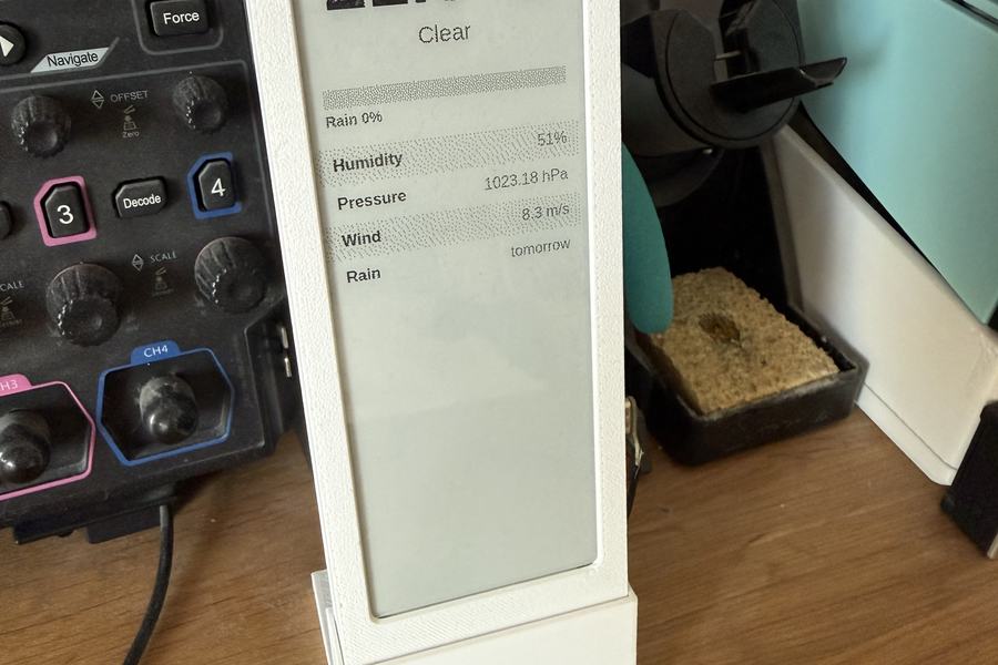 ePaper panel - weather view